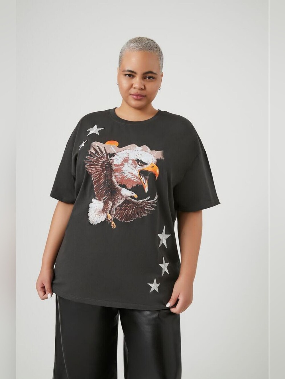 Forever 21 Embroidered Eagle Graphic Tee